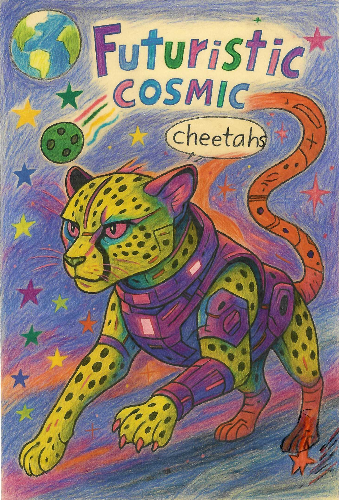 Futuristic Cosmic Cheetahs